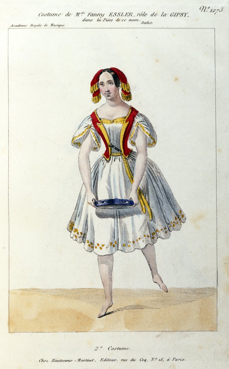 Danseuse autrichienne Fanny Elssler (1810-1884) dans le ballet « La gitane » 1839 Estampe du XIXe siècle - Unknown artist