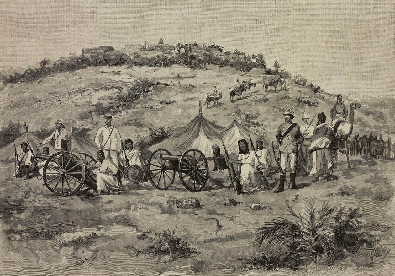 Batterie de Federico Ciccodicola (1860-1924), Érythrée, dessin de E X tiré de L