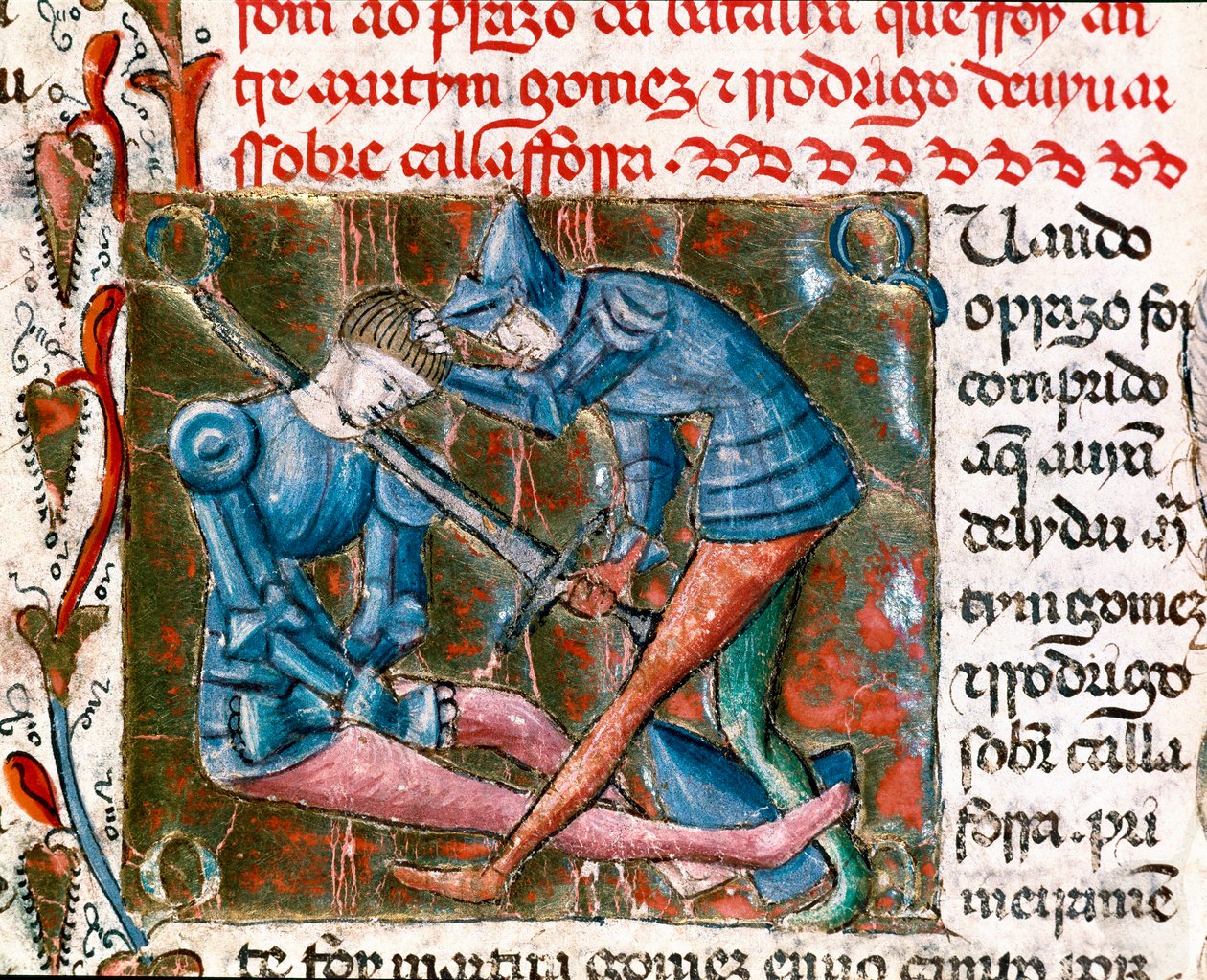 Bataille entre Rodrigo Diaz de Vivar dit Le Cid et Martin Gomez - Unknown artist
