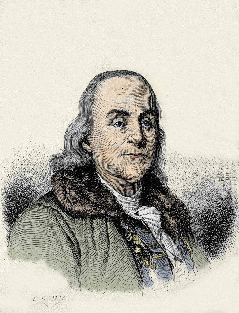Benjamin Franklin (1706-1790), philosophe, physicien et ambassadeur américain - Unknown artist