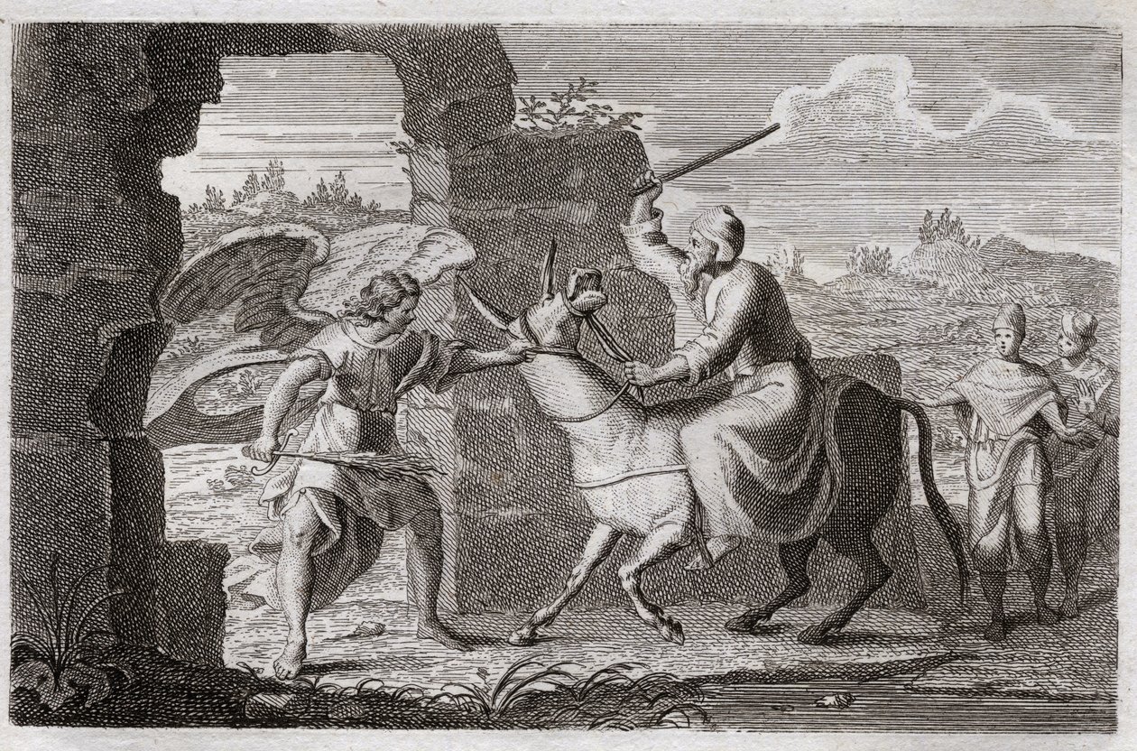 Bible de Royaumont, Ancien Testament : Balaam. Le faux prophète Balaam bénit le peuple de Dieu, bien que le roi Balak l