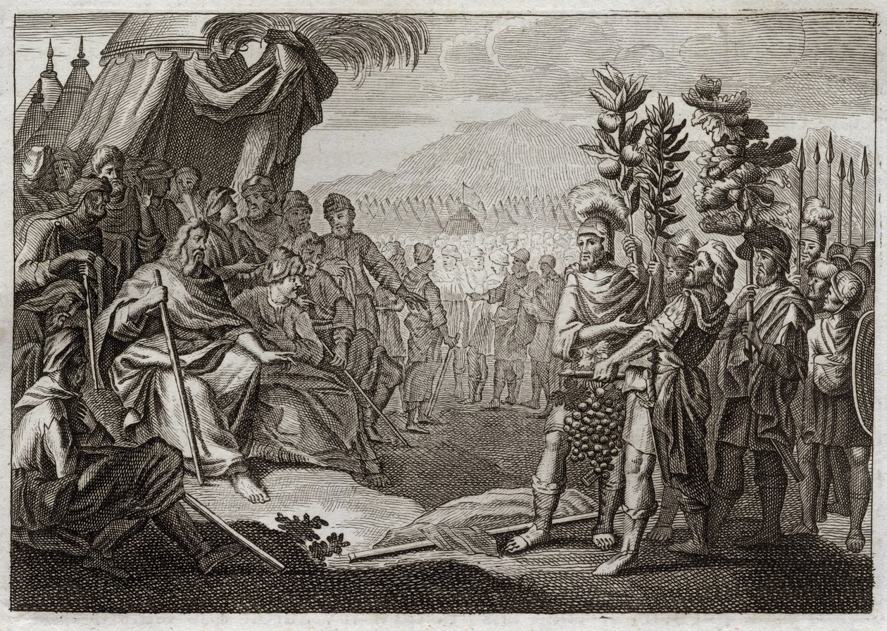 Bible de Royaumont, Ancien Testament : Les douze espions. Illustration de 1811. - Unknown artist