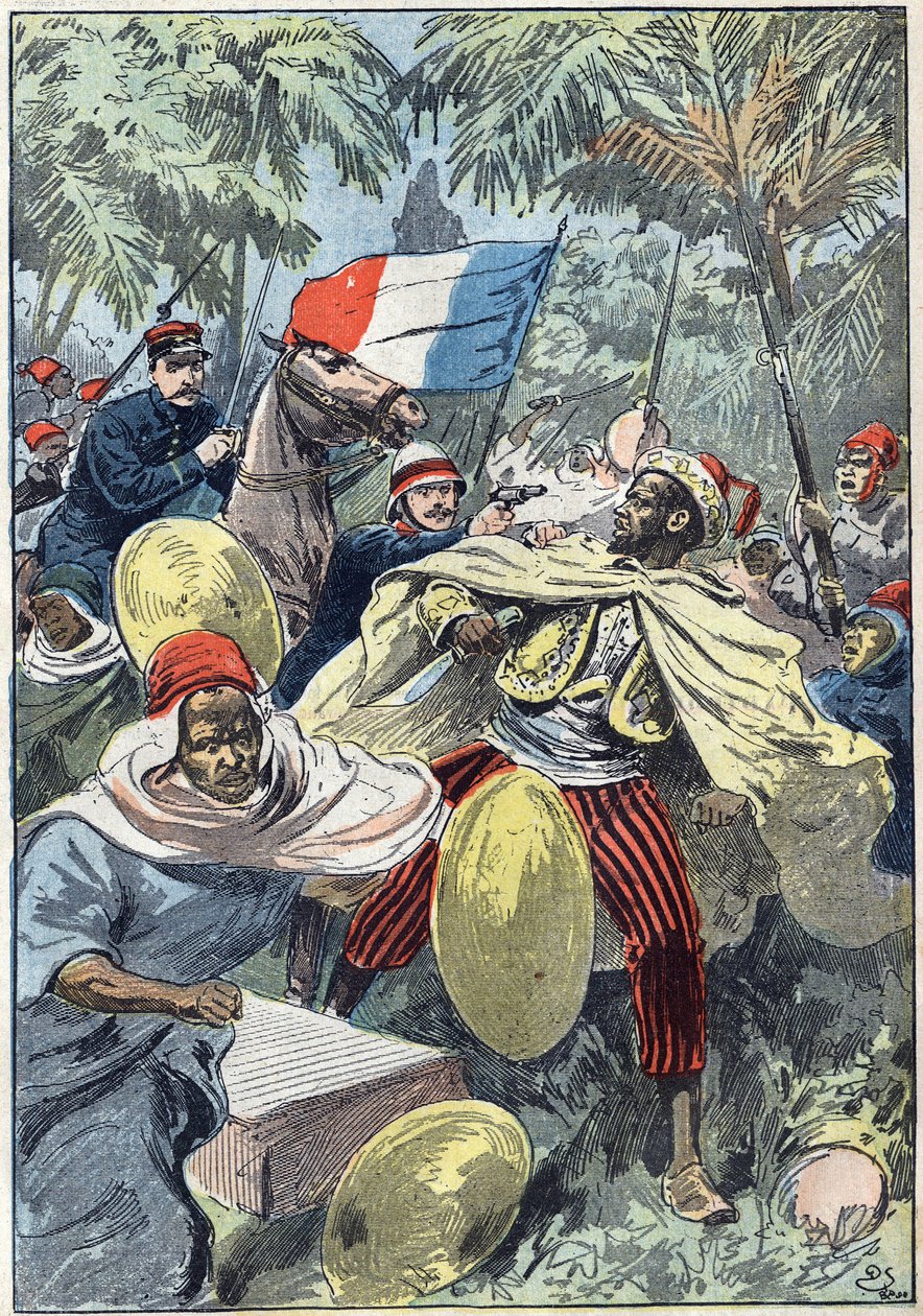 Capture de Samory Touré (vers 1830-1900), chef soudanais et opposant à la colonisation française en Afrique, par le capitaine Gouraud et le lieutenant Jacquin. Soudan - Unknown artist