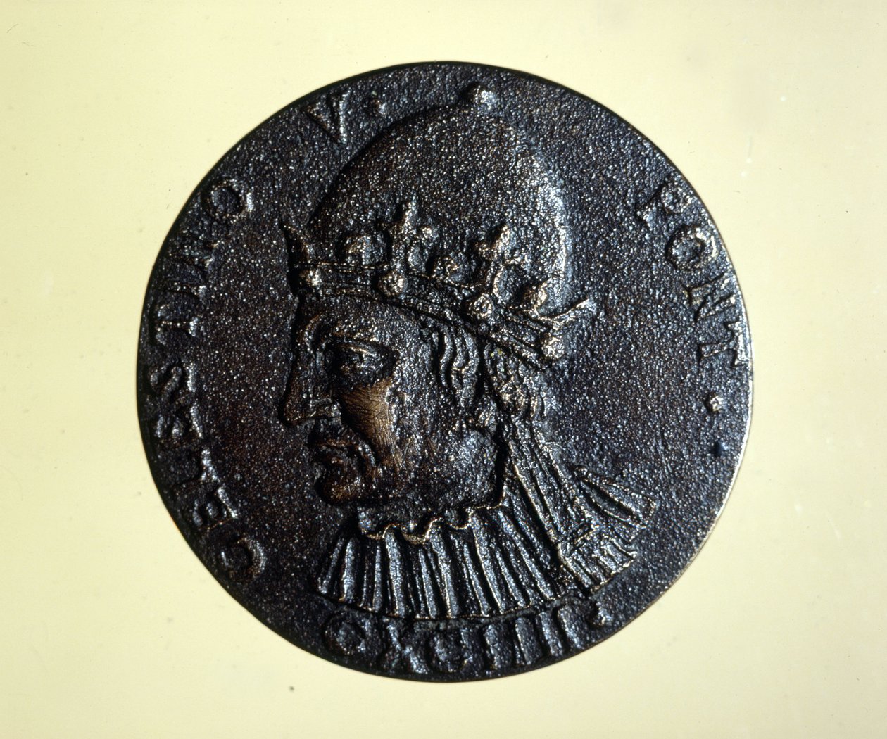 Célestin V (ou Saint Pierre Célestin) (1215 - 1296) le pape qui a déménagé. Médaille du Cabinet des Médailles de Rome - Unknown artist