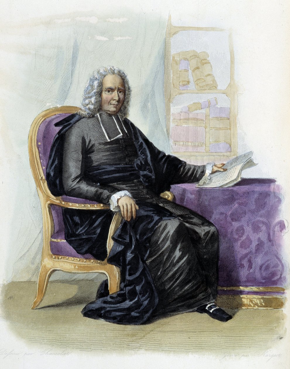 Charles Rollin (1661-1741), écrivain et historien - dans éd. Mennechet, « Le Plutarque français » - Unknown artist