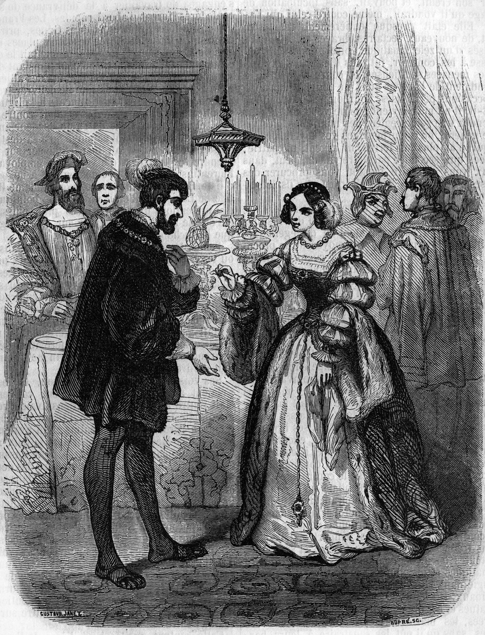 Charles V (1500-1558) avec Anne de Pisseleu (1508-1580) Duchesse d
