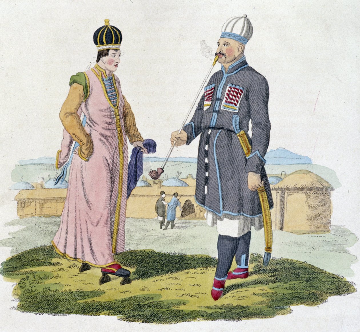 Homme et femme Cherkess (Caucase) - Unknown artist