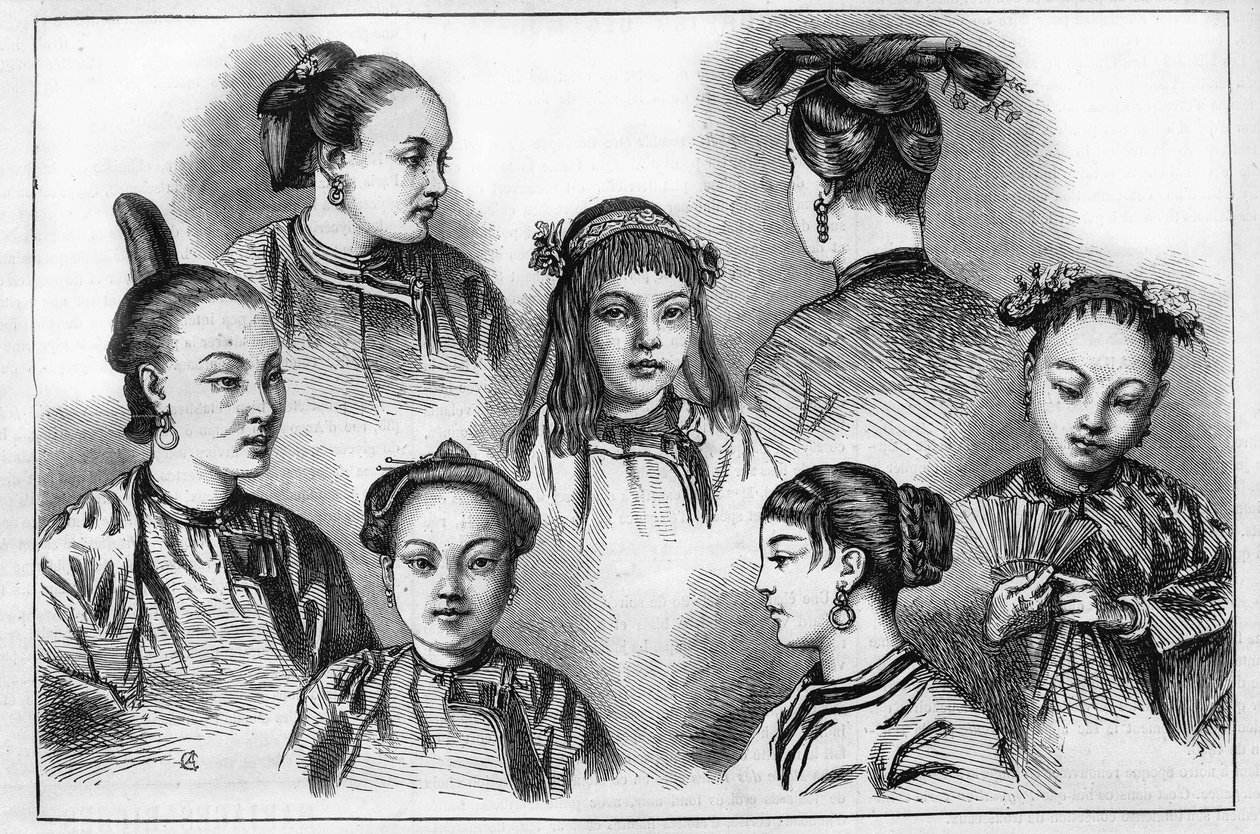 Mode et coiffures chinoises au 19ème siècle - Unknown artist