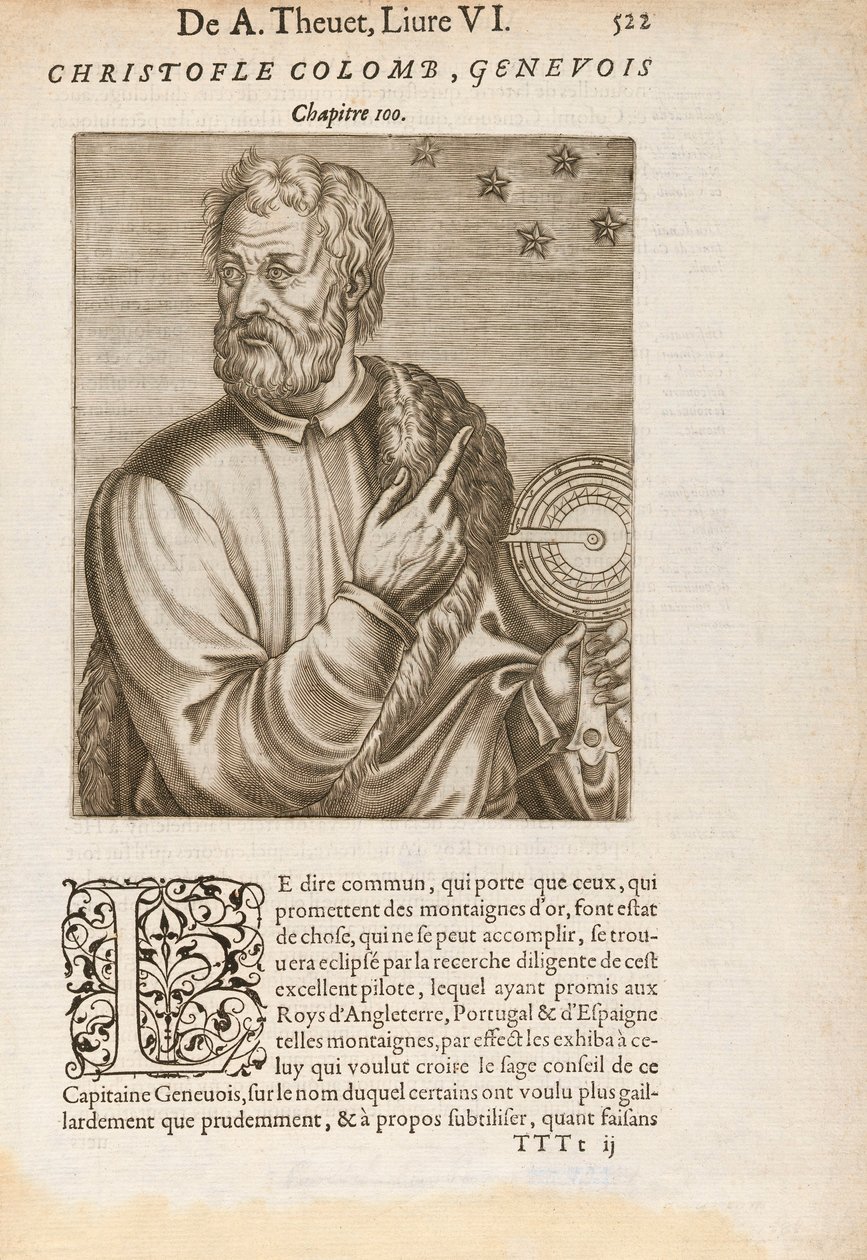 Christophe Colomb utilisant la navigation par les étoiles - Unknown artist