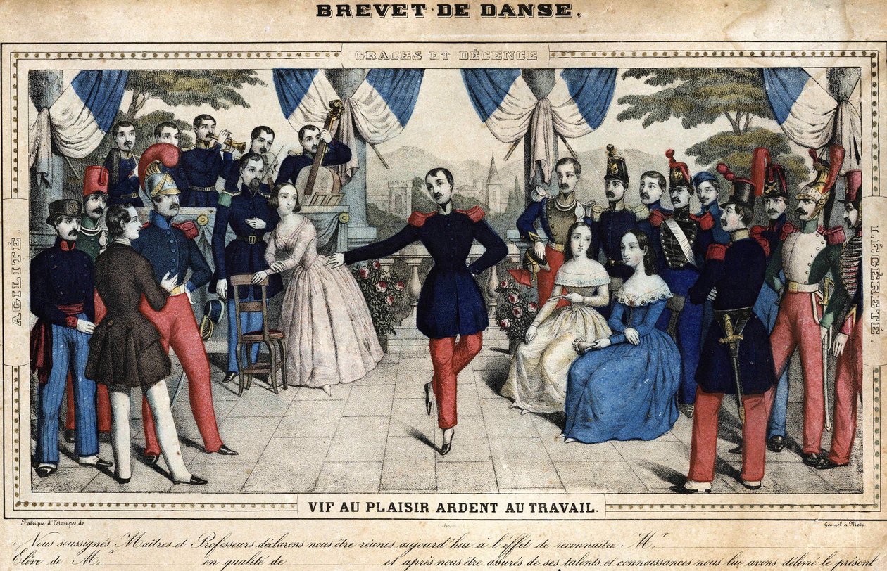 Certificat de danse, milieu du 19ème siècle, collection Stella - Unknown artist