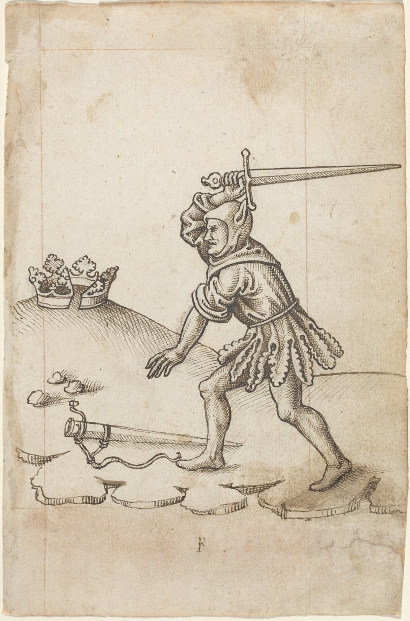 Ne brisez pas la couronne [fol. 43 recto], vers 1512-1515 (plume et encre noire sur papier vergé) - Unknown Artist