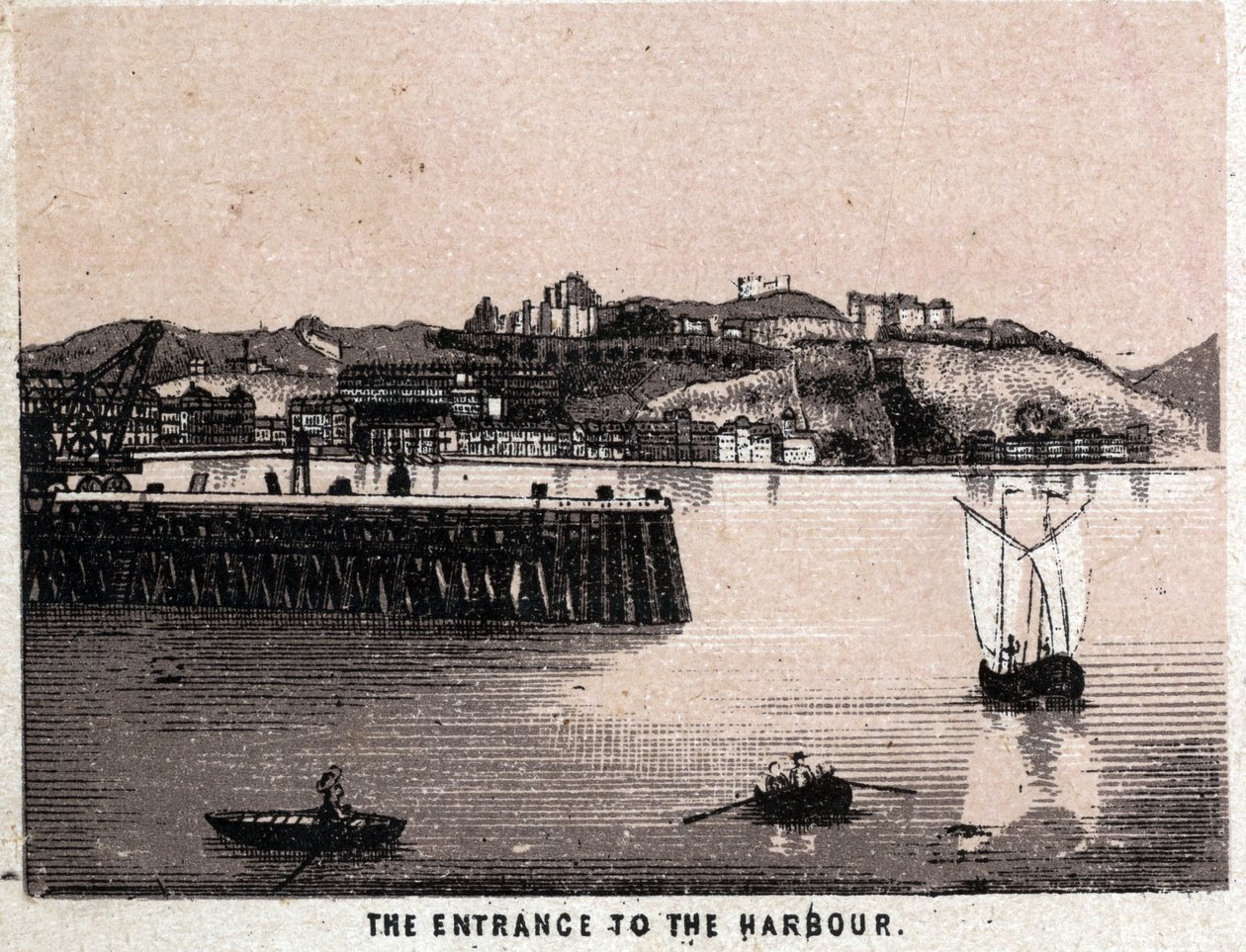 Douvres, Angleterre : Entrée du port de Douvres. dans « Le Monde Illustré 168 vues » Sans date (fin XIXe siècle) - Unknown artist
