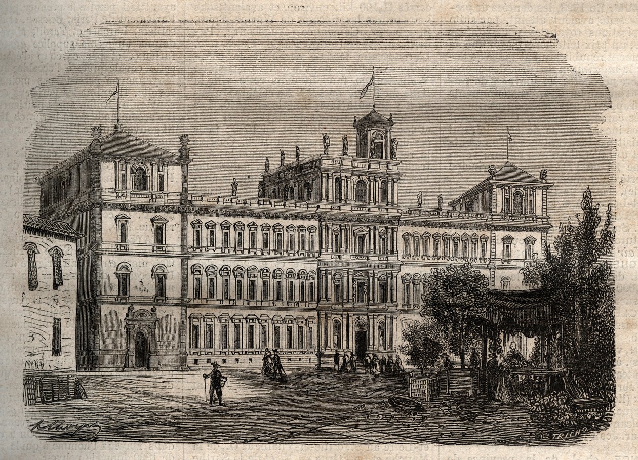 Palais ducal de Modène au XIXe siècle - Le Palais ducal 1634 - Palais ducal de Modène - Unknown artist