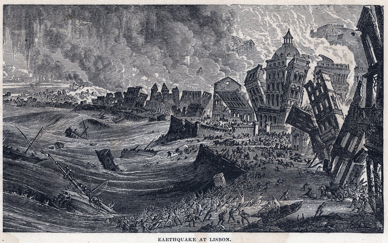 Tremblement de terre de Lisbonne au Portugal le 1er novembre 1755 - Unknown artist