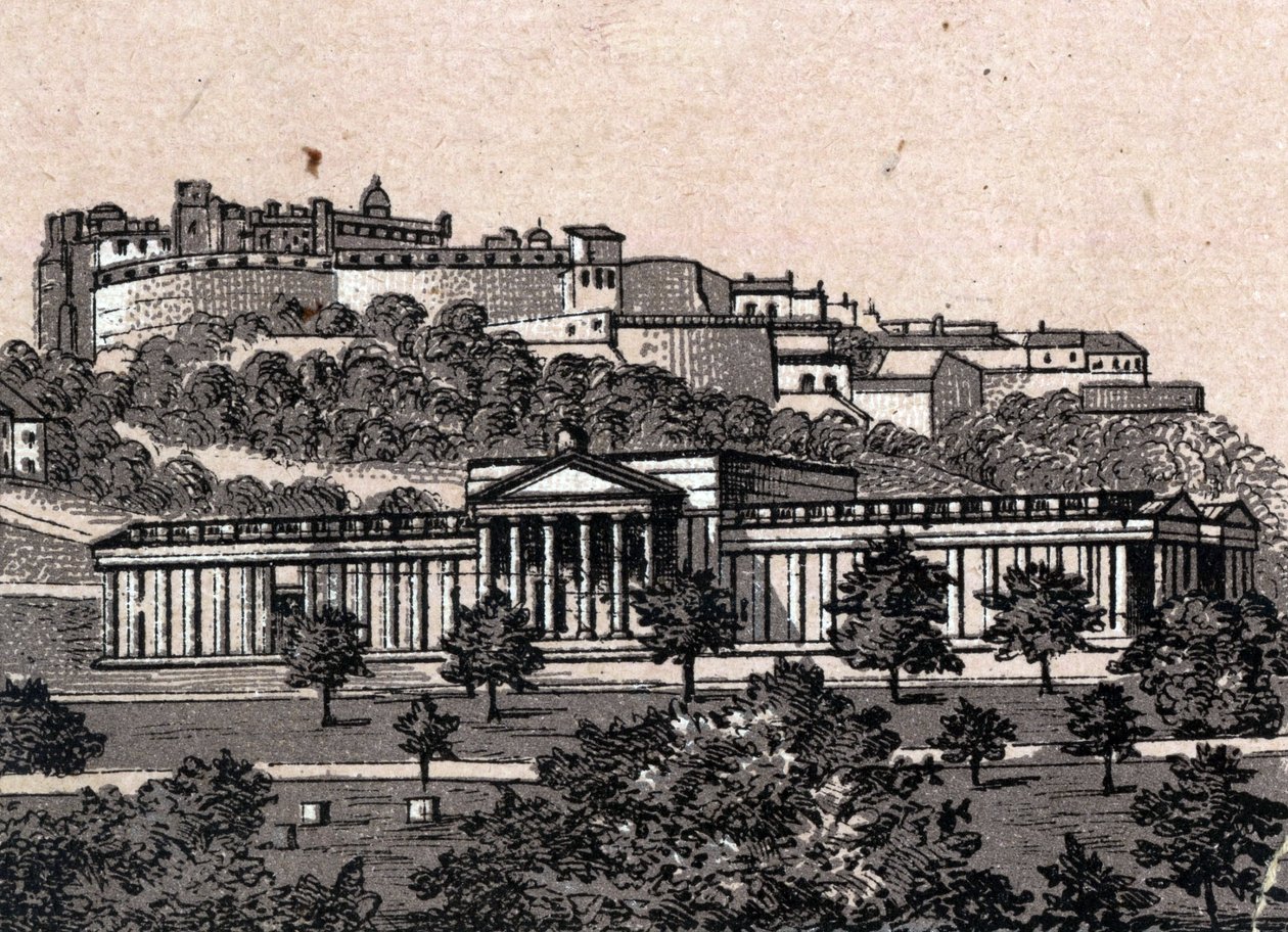 Édimbourg, Écosse : vue de la Galerie Nationale à Édimbourg. dans "Le monde illustre 168 vues" Non daté (fin du 19e siècle) - Unknown artist