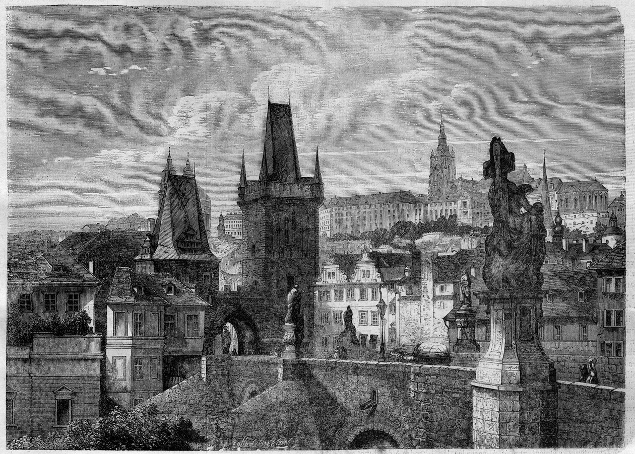 Entrée du pont Charles à Prague - Unknown artist