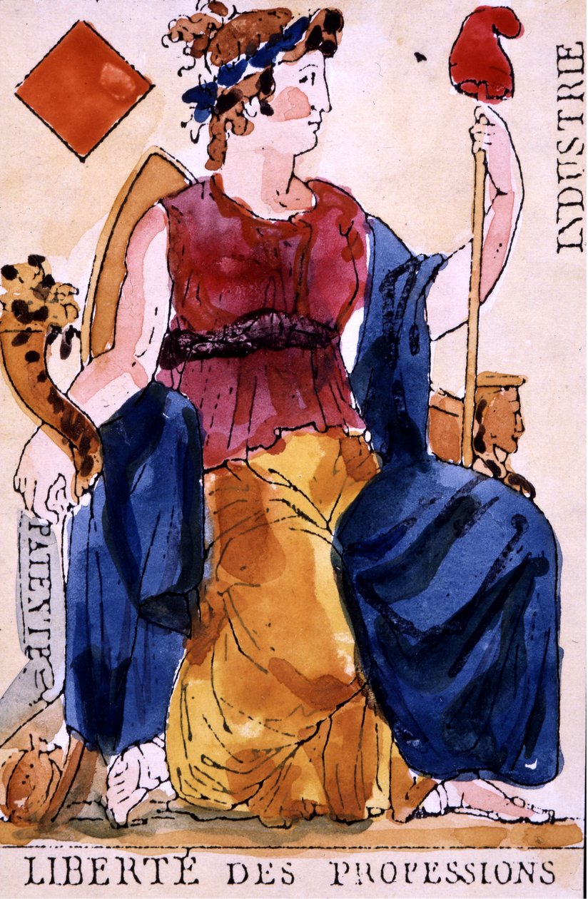 Liberté des professions - Carte de jeu révolutionnaire - Unknown artist