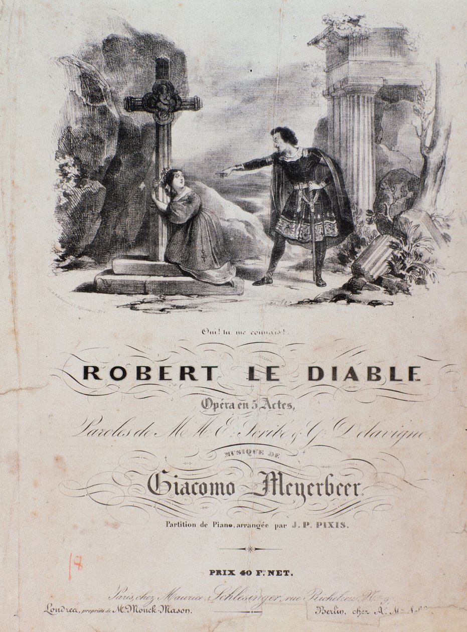Frontispice de Robert le diable, opéra de Meyerbeer (XIXe siècle) - Unknown artist