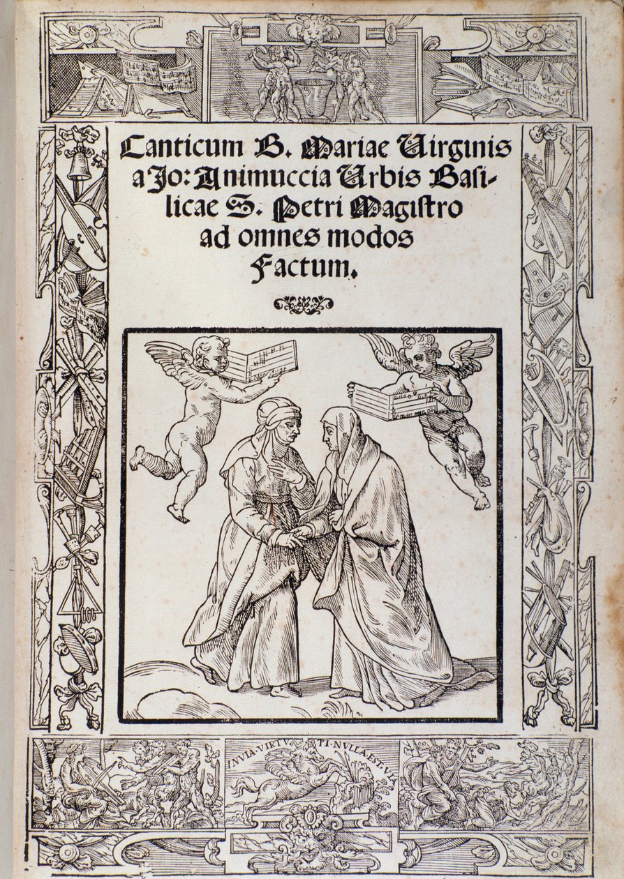 Frontispice de la partition musicale de "Cantico della Beata Maria Vergine" de Giovanni Animuccia - Unknown artist