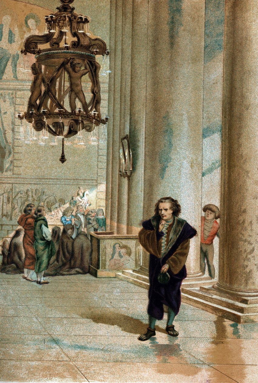 Galileo Galilei dit Galilée (1564-1642) observant l