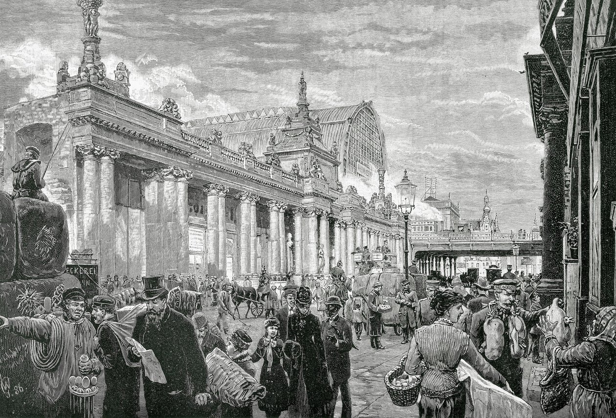 Empire allemand ou Second Reich (1871-1918) : Manifestation socialiste sur la place du marché de Berlin, 25 février - Unknown artist