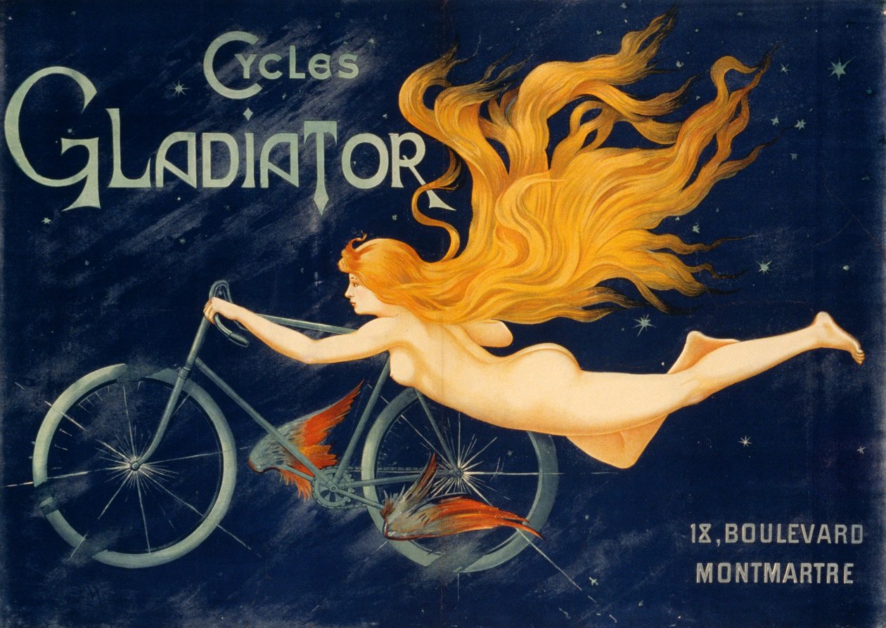 Bicyclettes Gladiator, ca 1905, affiche publicitaire, Paris. France, 20e siècle - Unknown artist
