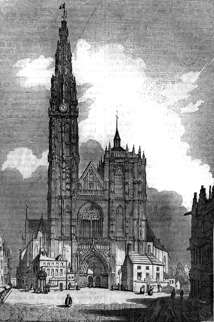 Architecture gothique : vue de la Cathédrale Notre-Dame d