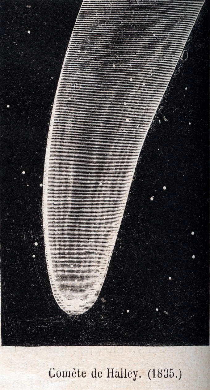 La comète de Halley 1835 - gravure vers 1867 - Unknown artist