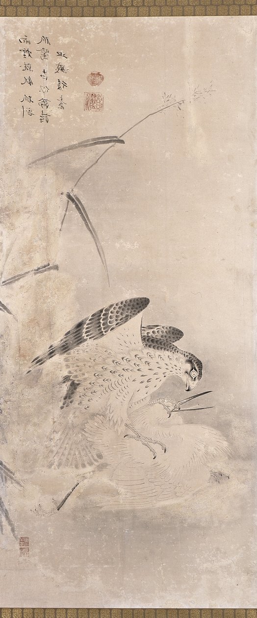 Faucons et proie - Unknown artist