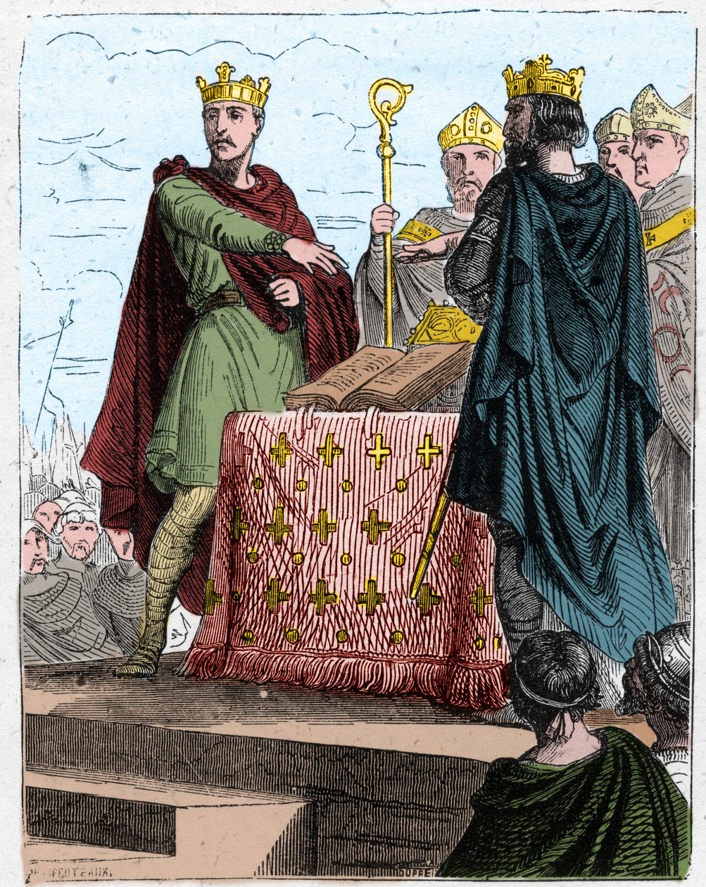 Guerre de Cent Ans : Traité de Brétigny le 8 mai 1360, au château de Brétigny (près de Chartres), entre les plénipotentiaires du roi Édouard III d