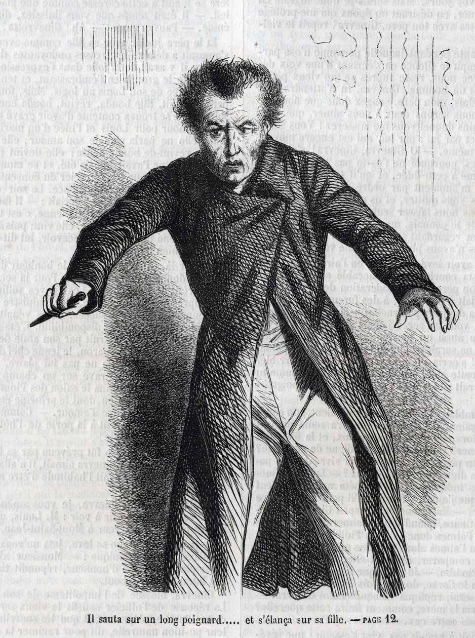 Illustration de "La Vendetta", roman par Honoré de Balzac (1799-1850) - Unknown artist