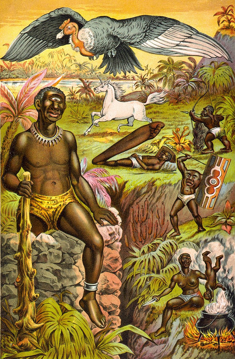 Illustration avec des monstres imaginaires d