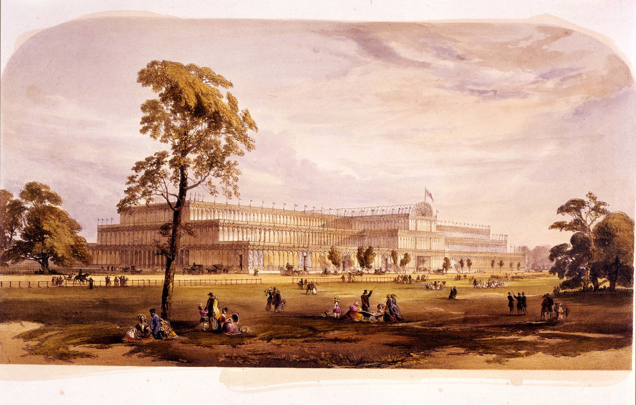 Révolution industrielle : vue du Crystal Palace, construit par Joseph Paxton pour l