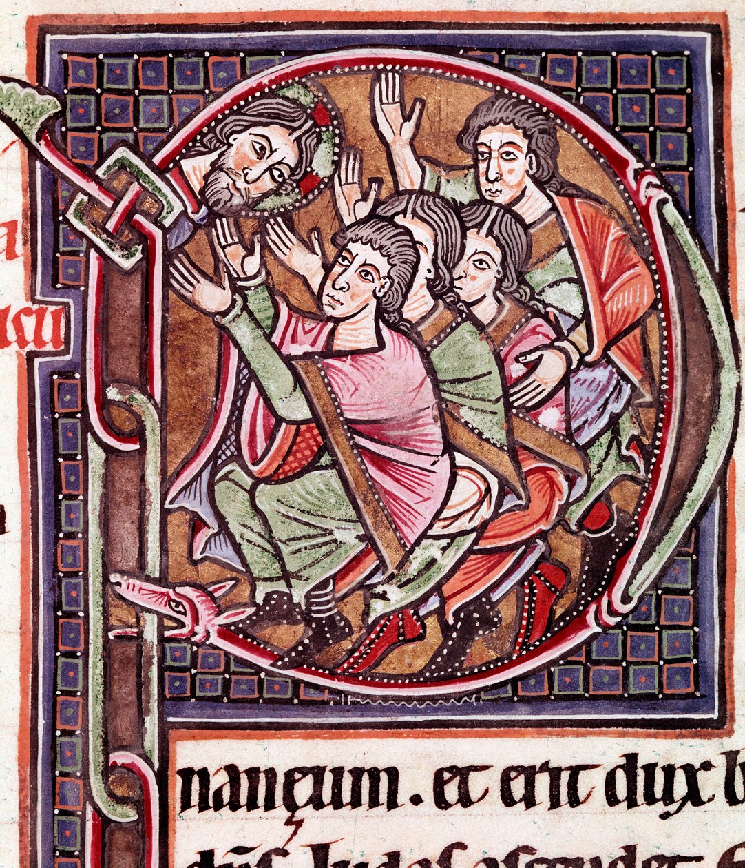 Lettre initiale P avec la mort de Josué - Unknown artist