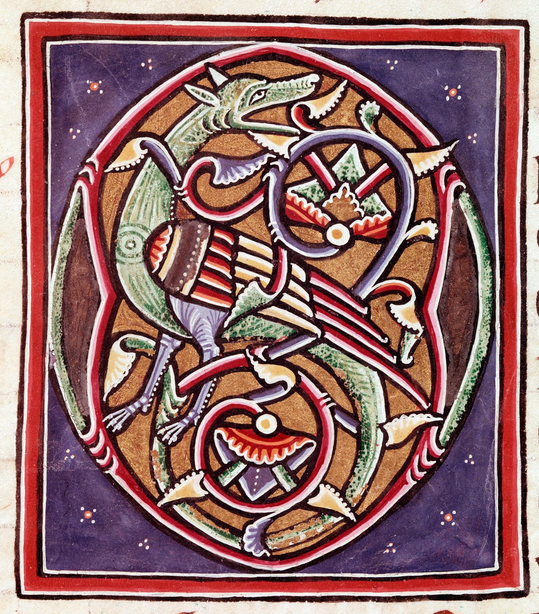 Lettre initiale avec créature imaginaire - Unknown artist
