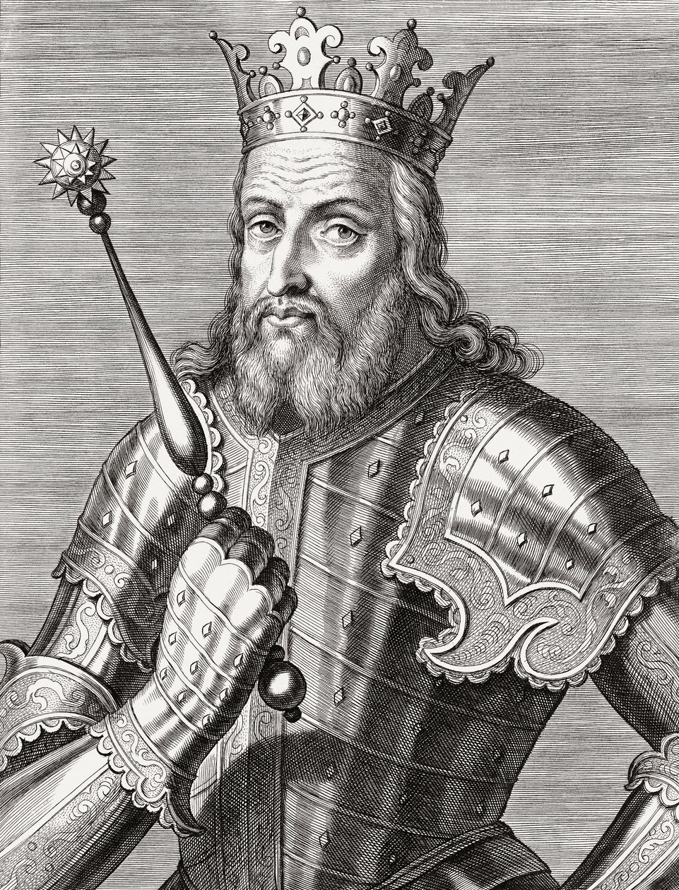 Roi Afonso IV du Portugal. Portrait. - Unknown artist