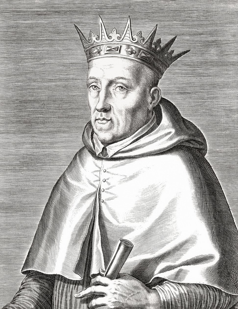 Roi Henri Ier du Portugal et un cardinal. Henrique I. Portrait. - Unknown artist