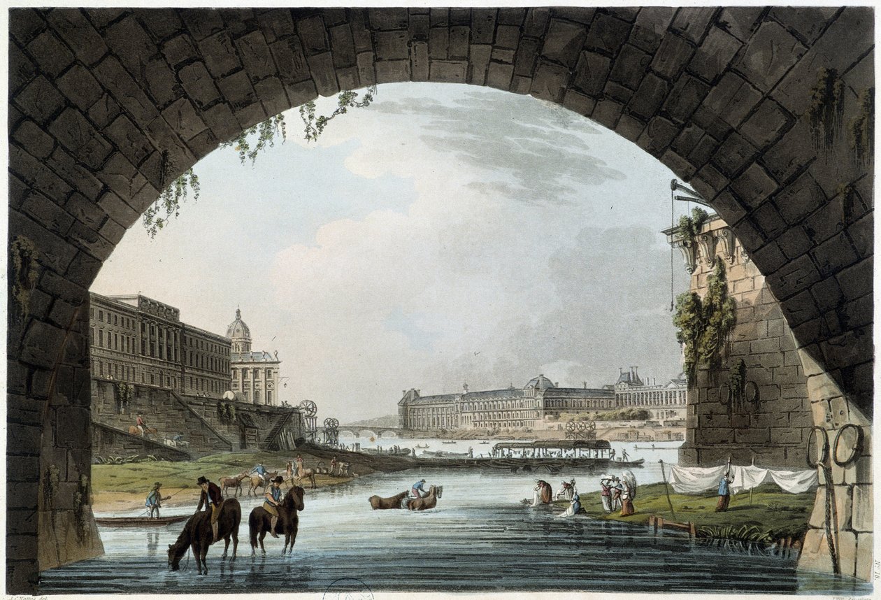 La Monnaie, 4 Nations dans Paris vu par J.C. Mats, publié par W. Miller à Londres-1806 - Unknown artist