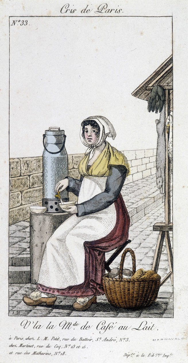 La marchande de café au lait - dans "Cris de Paris" - Unknown artist