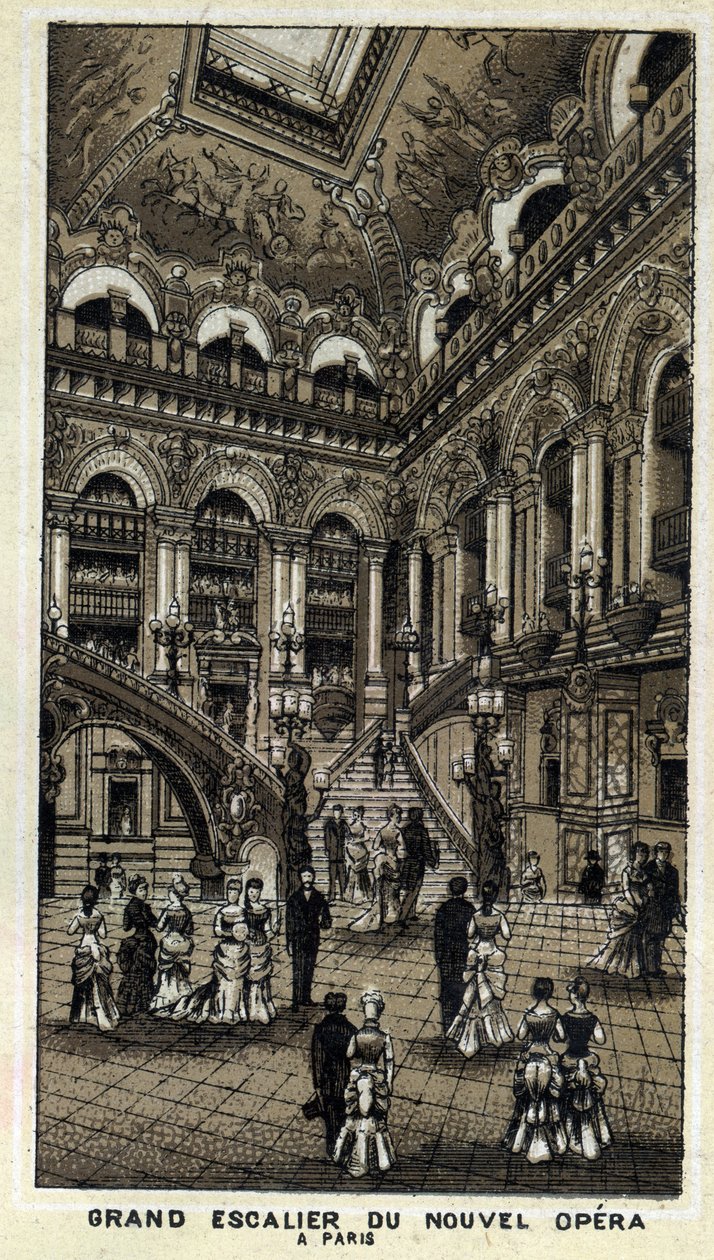 Grand escalier du nouvel Opéra (Opéra Garnier) à Paris - Unknown artist