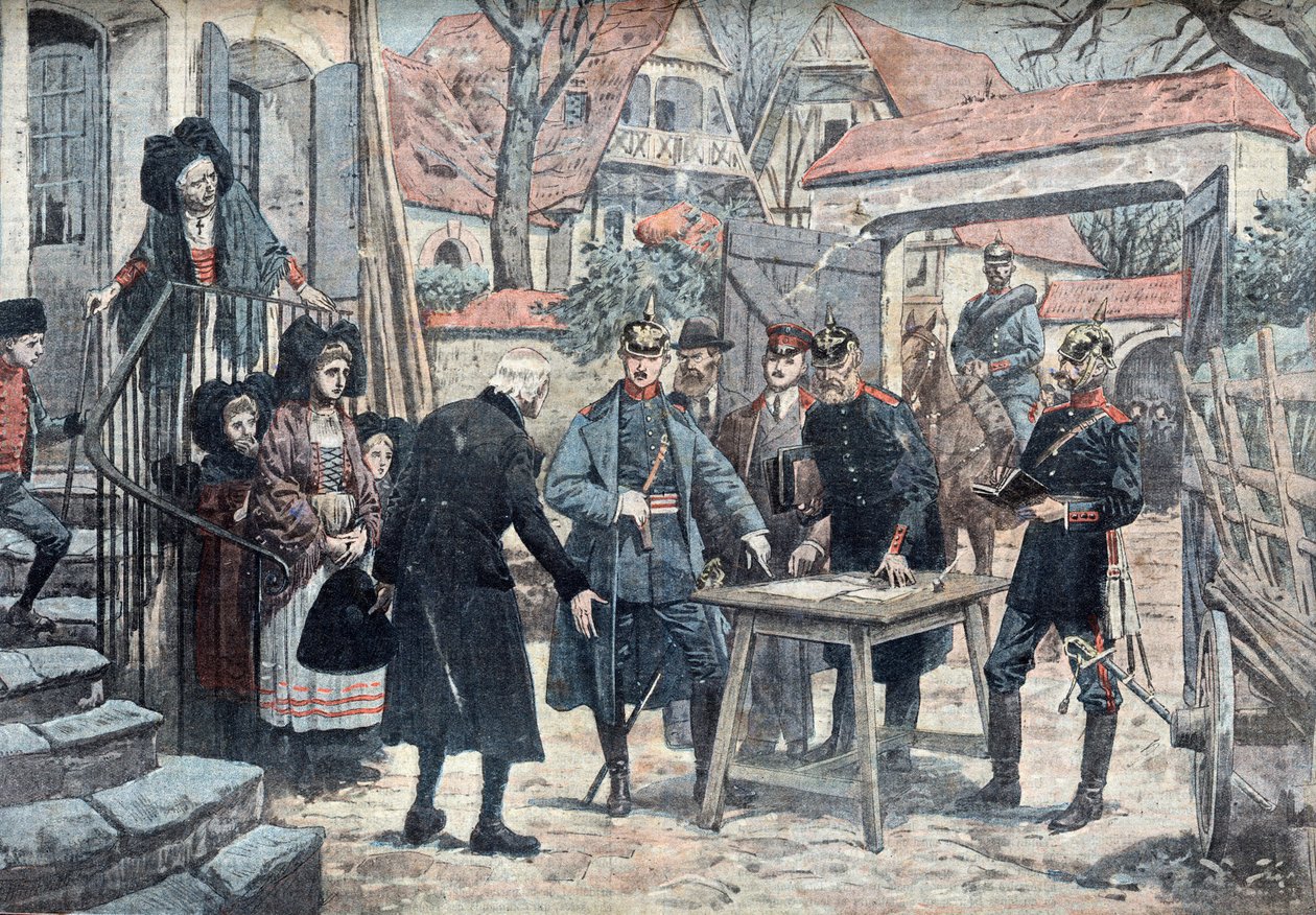 Les Alsace, mars 1918 (officiers allemands en campagne en Alsace, mars 1918) Illustration extraite de "Le pelerin" 10/03/1918 Collection privée Â - Unknown Artist