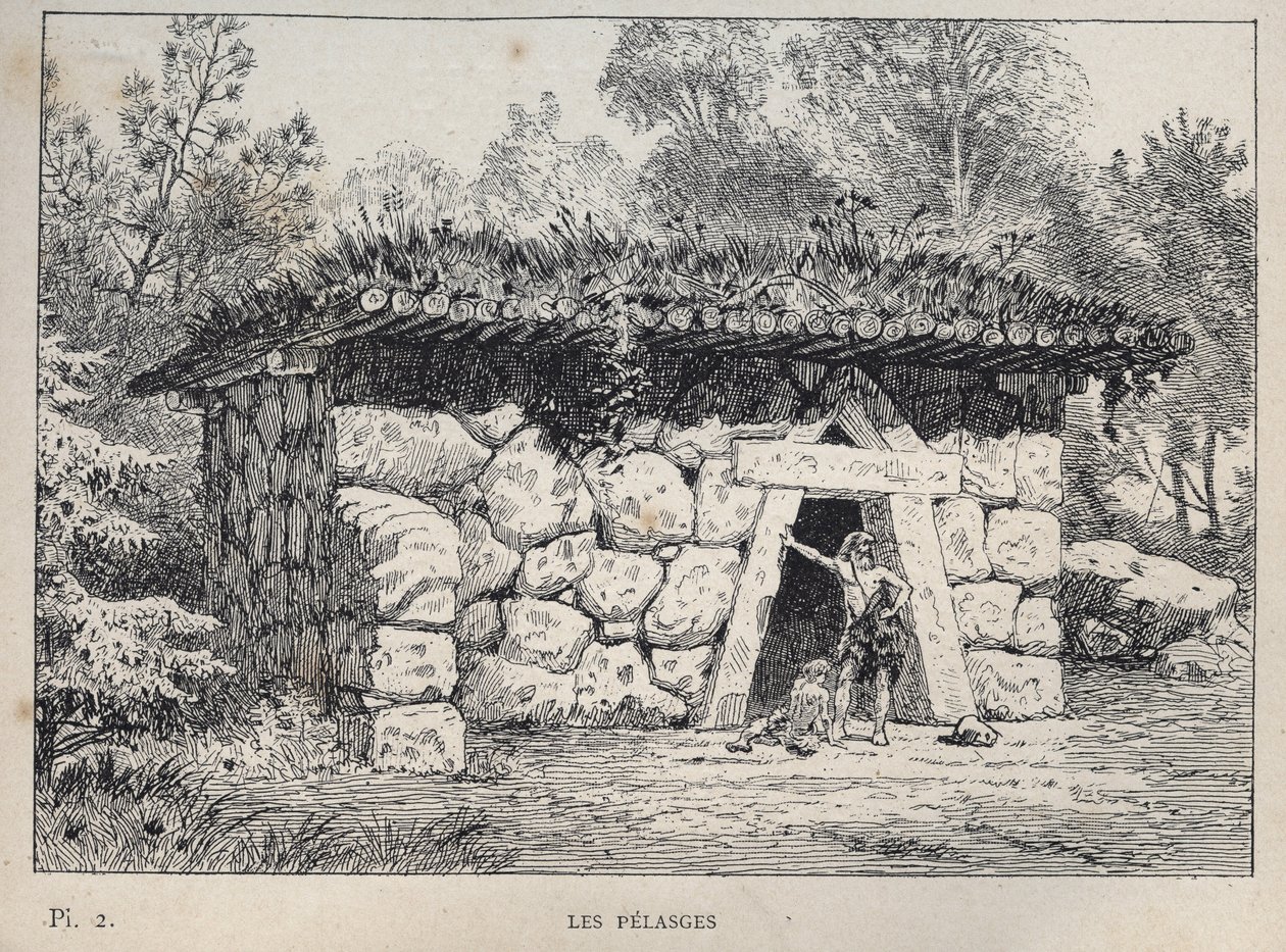 Les Pélasges - gravure de 1889 dans « Histoire de l