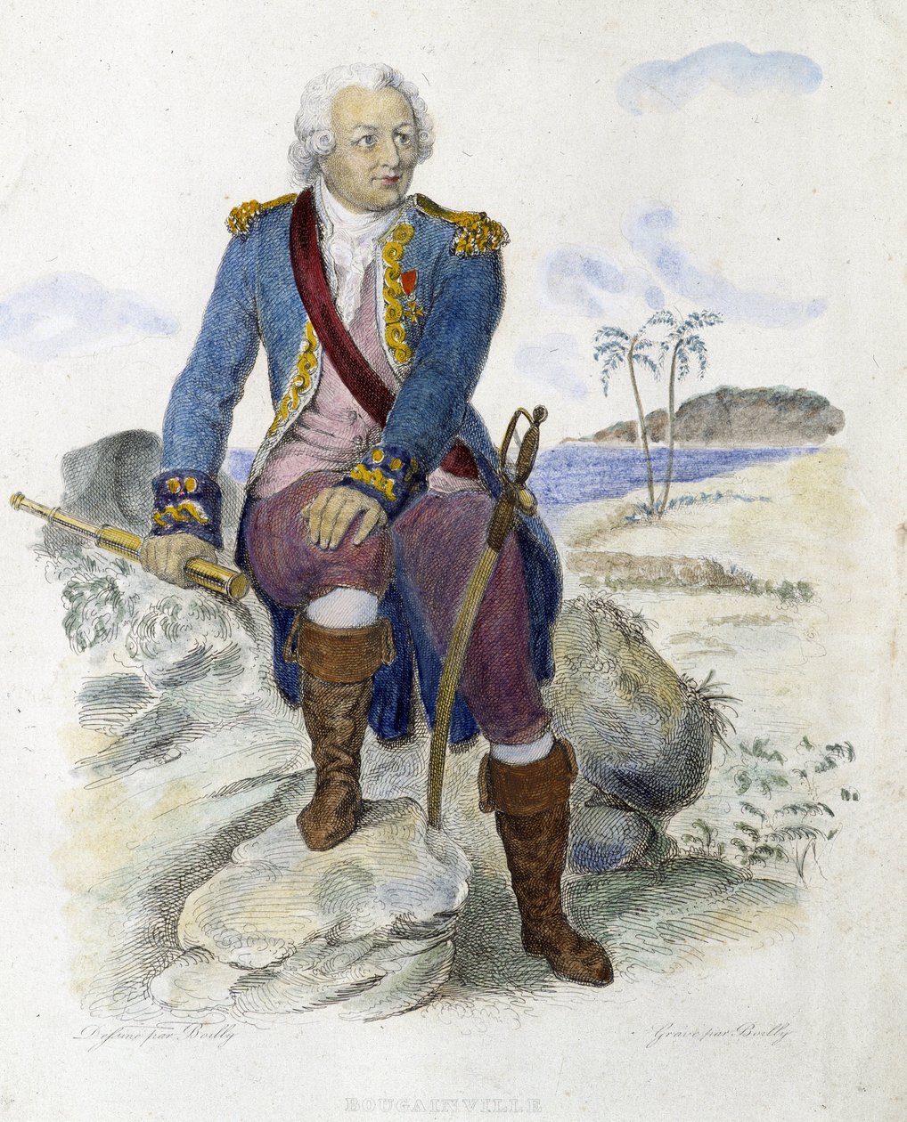 Louis Antoine, Comte de Bougainville (1729-1811), navigateur français. - dans « Le Plutarque Français » par Mennechet - Unknown artist