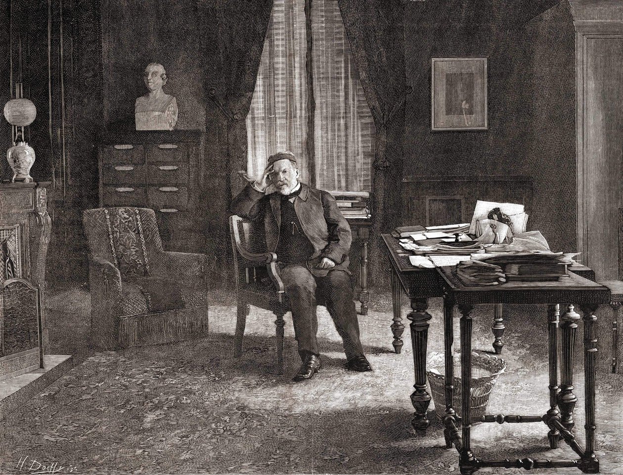 Louis Pasteur dans son bureau à l