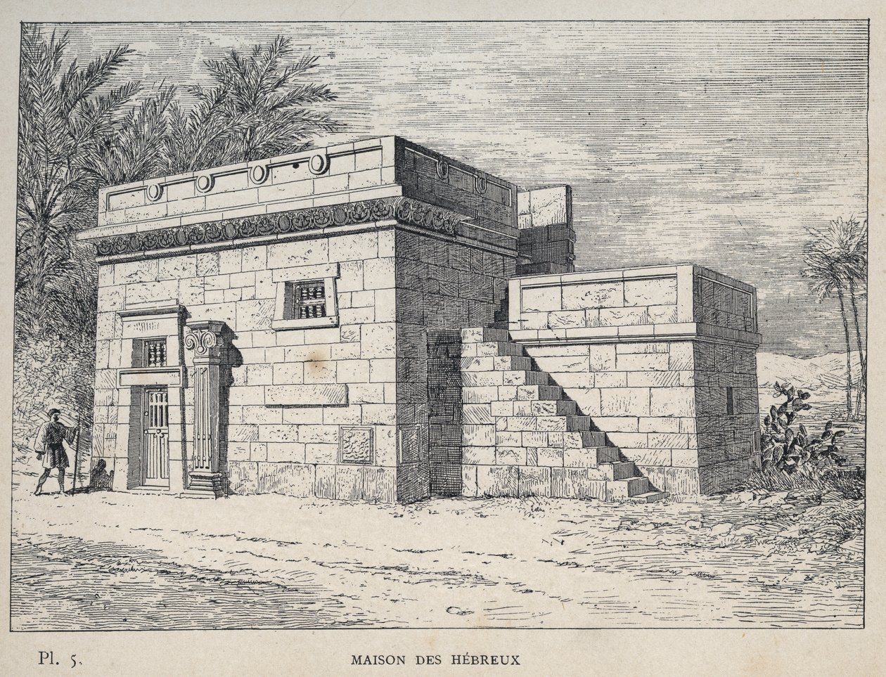 Maison des Hébreux - (Maison hébraïque) gravure de 1889 dans « Histoire de l