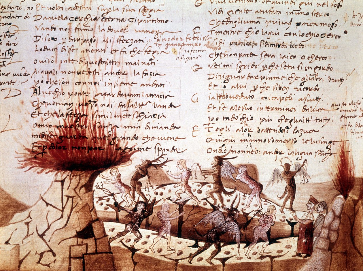 Manuscrit de la "Divine Comédie" de Dante Alighieri : Enfer - Unknown artist
