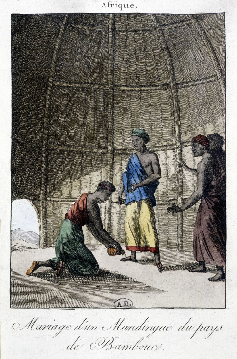 Mariage chez les Mandingues (Mali?), Afrique (gravure) - Unknown artist