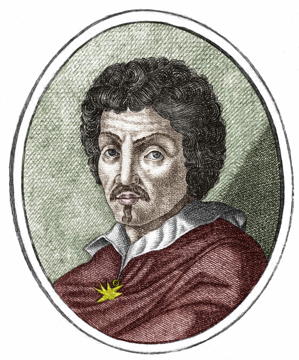 Michelangelo Merisi dit il Caravaggio ou Caravaggio (1569 - 1609), gravure 17e siècle. - Unknown artist