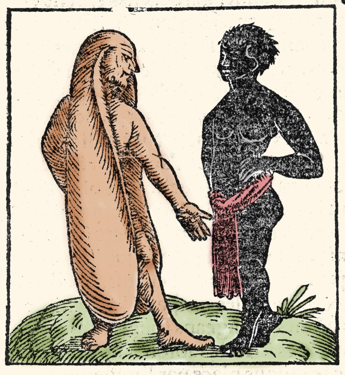 Créatures monstrueuses : deux hommes africains, l