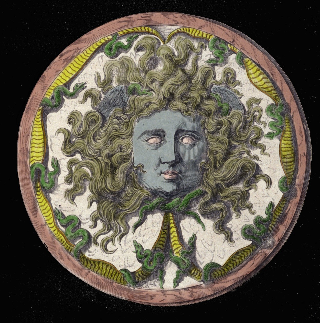 Mythologie : représentation de la Méduse, une des trois Gorgones. - Unknown artist